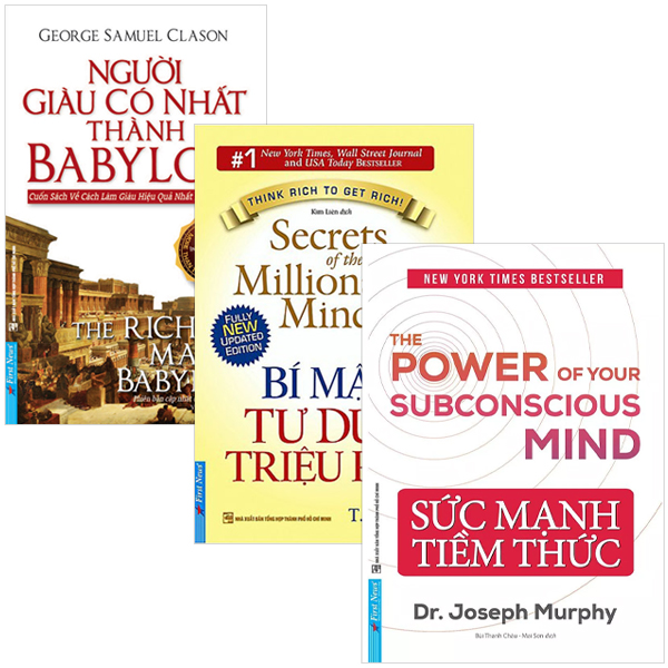 Tặng combo 3 sách LH 09.7273.8466 Sức mạnh tiềm thức, người giàu nhất thành babylon, Bí mật tư duy triệu phú